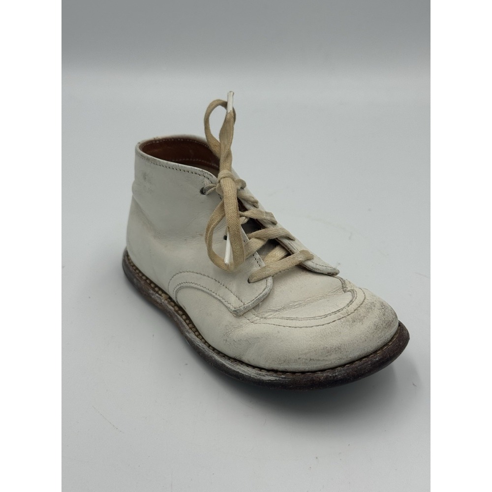 Antique Unisex Infant‎ Toddler Baby Lace Right Shoe Leather Vintage